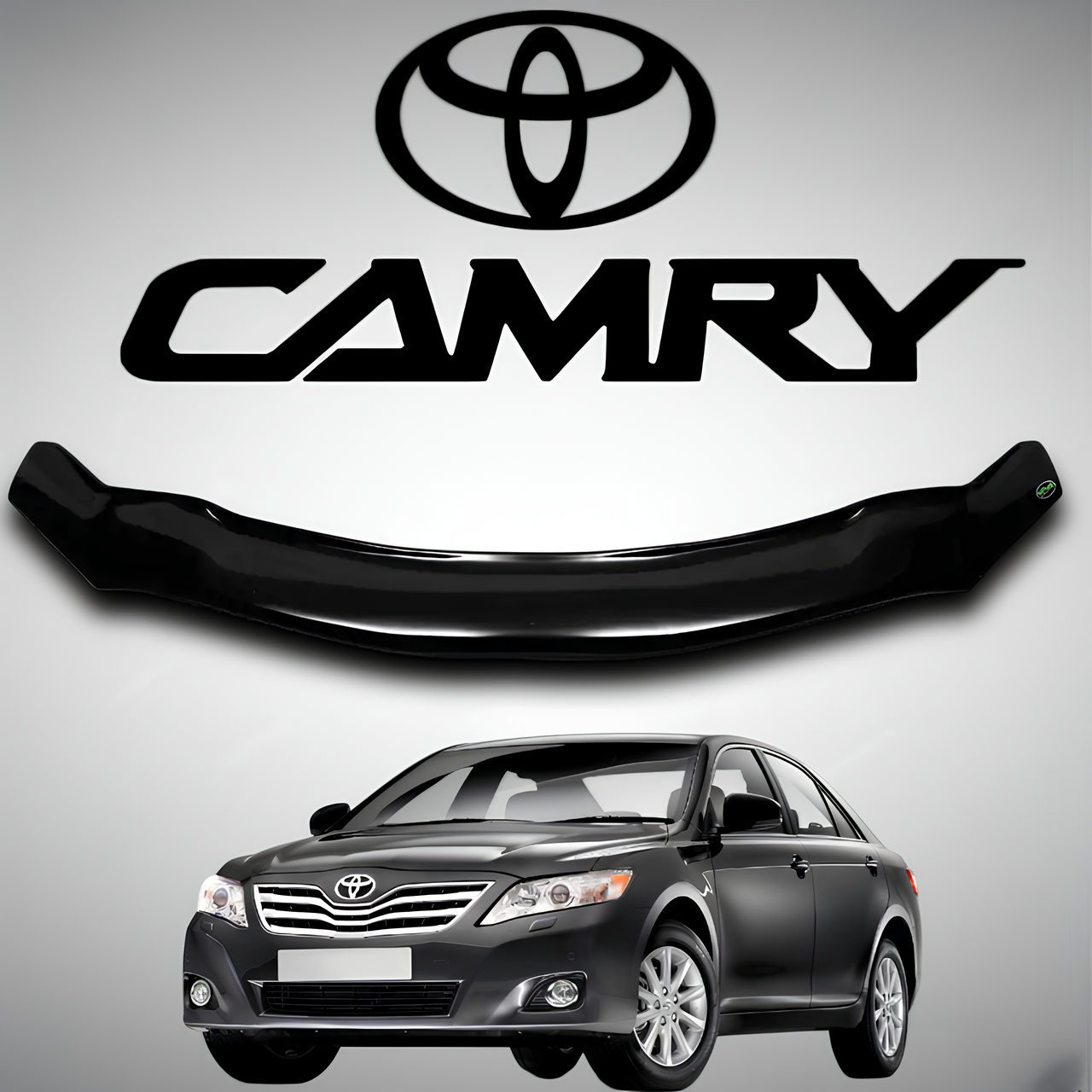 Дефлектор капота для Toyota Camry 2006-2011 р. Вітровик Мухобойка кріплення EUROCAP європейка на Тойоту Камрі.