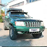 Дефлектор капота для Jeep Grand Cherokee WJ 1999-2004 р. Вітровик Мухобойка кріплення на Джип Гранд Черокі., фото 3