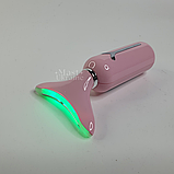 Масажер для шиї та обличчя мікрострумовий, ліфтинг-масажер для підтяжки обличчя Рожевий XH-010-Pink, фото 3