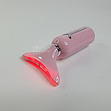 Масажер для шиї та обличчя мікрострумовий, ліфтинг-масажер для підтяжки обличчя Рожевий XH-010-Pink, фото 4