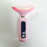 Масажер для шиї та обличчя мікрострумовий, ліфтинг-масажер для підтяжки обличчя Рожевий XH-010-Pink, фото 6