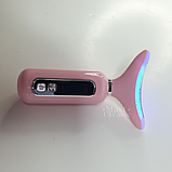 Масажер для шиї та обличчя мікрострумовий, ліфтинг-масажер для підтяжки обличчя Рожевий XH-010-Pink, фото 9