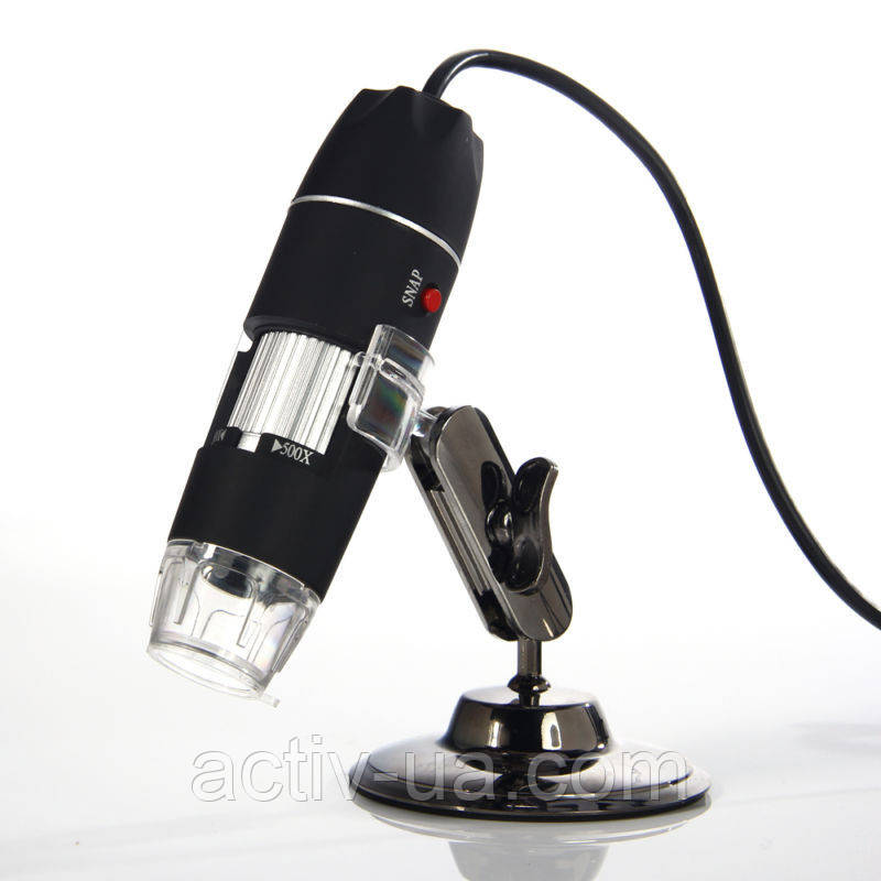 Цифровий USB мікроскоп Magnifier SuperZoom 50-500X з LED підсвічуванням, фото 1