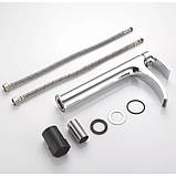 Змішувач для умивальника Frap F1069-2 (високий, хром), фото 2