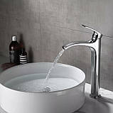 Змішувач для умивальника Frap F1069-2 (високий, хром), фото 4