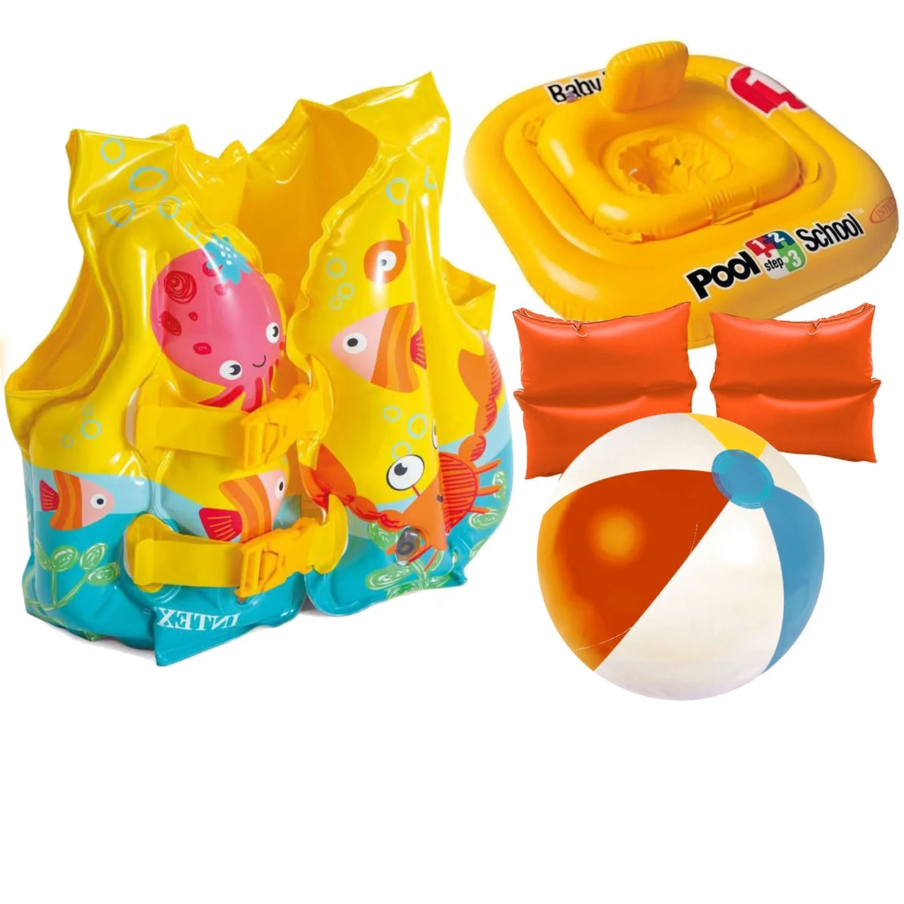 Надувний набір 4 в 1 «Рибка» Intex 66623 (жилет 59661, нарукавники 58642, коло 56587)