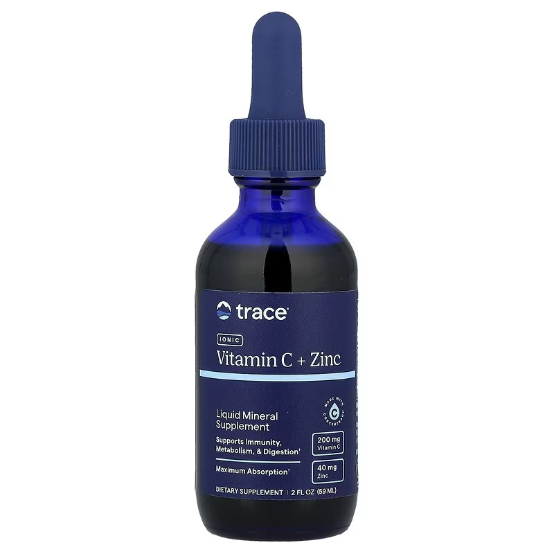 Вітамін C та Цинк іонізовані в краплях, Ionic Vitamin C+Zinc, Trace, 59 мл