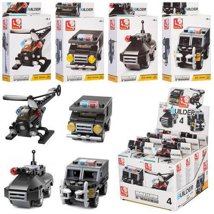 Конструктор в дисплей боксі SLUBAN M38-B0595 Транспорт військовий від 36 дет 8шт в коробці, фото 1