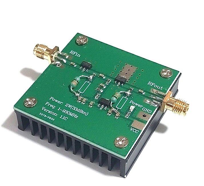 Підсилювач потужності 1-930MHz 2W (33dBm), 12V DC, широкосмуговий ВЧ підсилювач