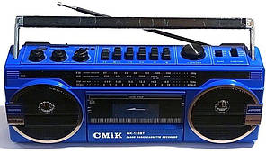 Магнітола касетна, FM/AM/SW радіо, MP3-плеєр (USB/TF)/Bluetooth, у ретро стилі, AC220V/DC 6V (UM-1х4), MK-132BT