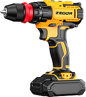 Потужний акумуляторний дриль-шурупокрут  ZEGOR CDP-21Q : з АКБ 2шт-21V 2Ah, 37 Нм