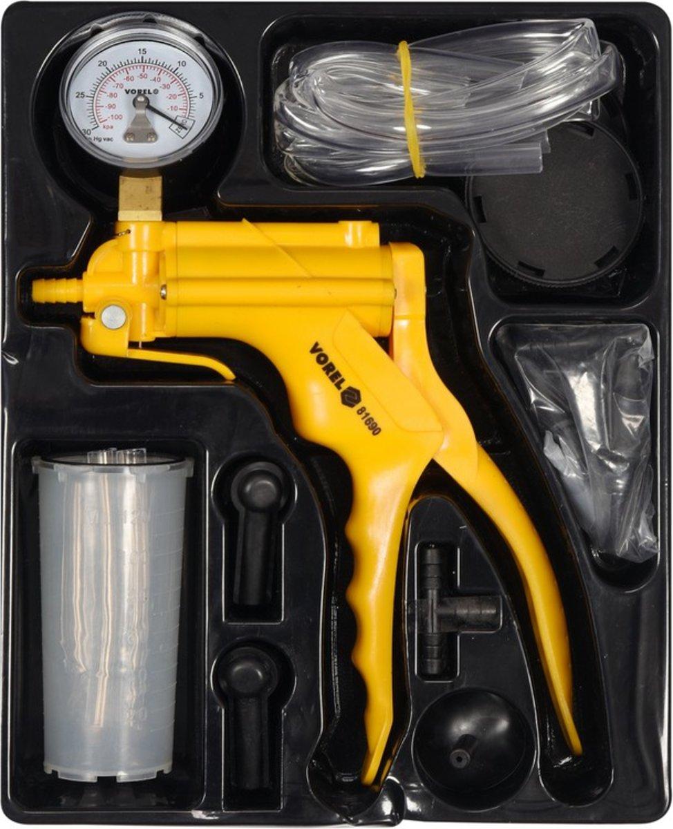 Помпа ручна вакуумна Vorel з обладунками, кпл. 16 шт., P= -1-0 Bar [10]