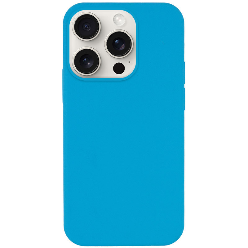 Чохол Silicone Case Full Protective (AA) NO LOGO для Apple iPhone 16 Pro Max (6.9") Блакитний / Blue