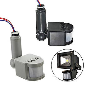 Датчик руху LED прожектора, PIR, вуличний 220V