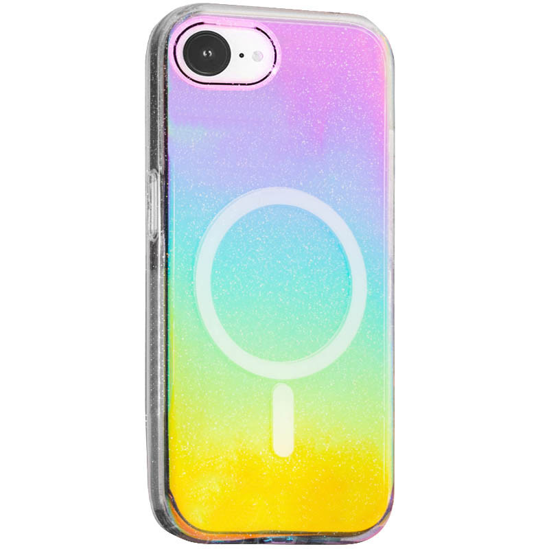 Чохол TPU Galaxy Sparkle (MagFit) для Apple iPhone 16e (6.1") Chroma+Glitter