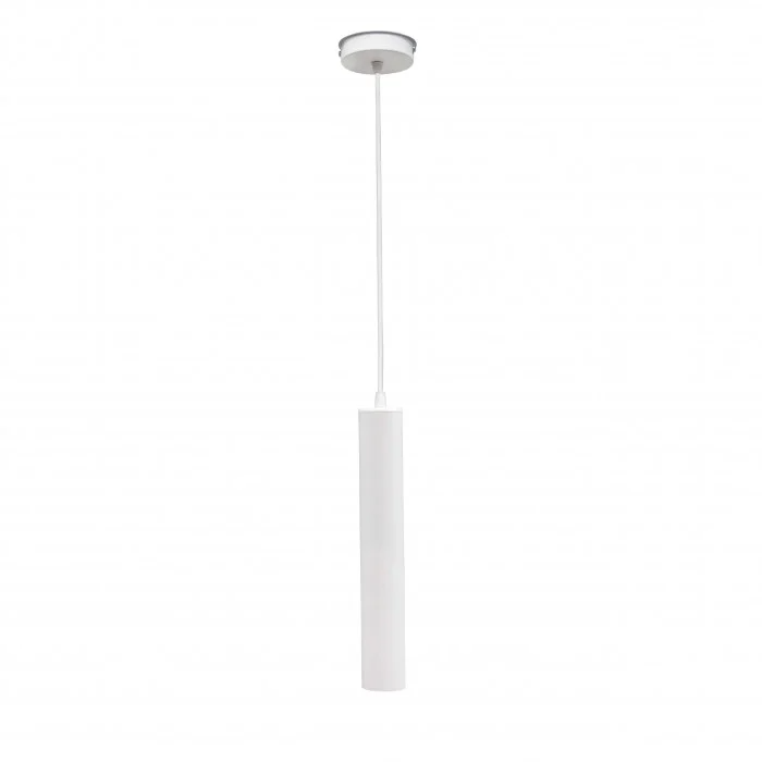 Люстра тубус під лампу Е27, металева біла