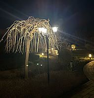 Садові ліхтарі під лампу Е27 2.1м алюмінієвий чорний IP44