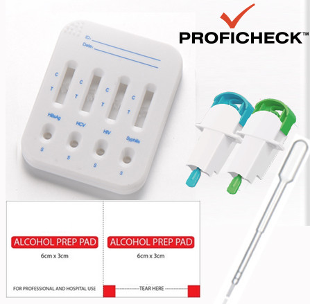 Комбінований швидкий тест на мультиінфекційні захворювання 4 в 1 (гепатит B HbsAg-гепатит C- ВІЛ-сифіліс), фото 1