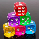 Акрилові гральні кубики кості Rainbow 9 штук в пластиковому кейсі, фото 2