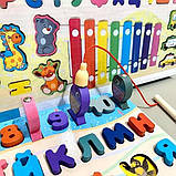 Дерев'яний ігровий центр Tree Toys Ксилофон, риболовля, літери MD 1695-UA, фото 2