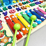Дерев'яний ігровий центр Tree Toys Ксилофон, риболовля, літери MD 1695-UA, фото 4