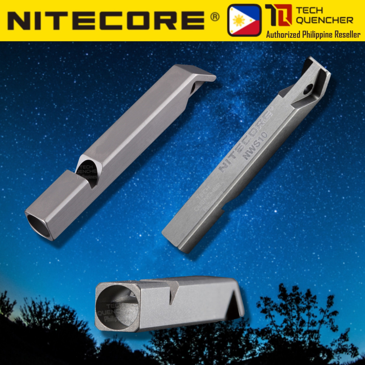 Свисток NITECORE NWS10 з титанового сплаву