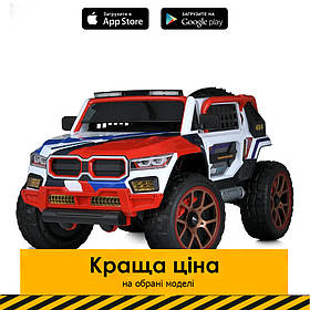 Електромобіль Джип дитячий (4 мотори 45W, 2 акум. 12V7A, MP3, USB, світло) M 5850EBLR-1 Біло-червоний
