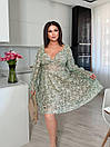 Вечірня шикарна коротка мереживна сукня, фото 5