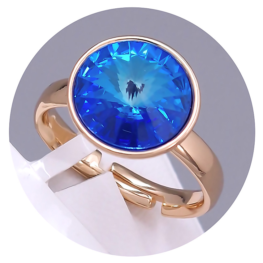 Каблучка XР. Позолота 18К. Камені: Swarovski. Є: 16р роз'єм