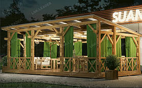 Веранда з дерева «LNK» для літнього кафе 7,9 х 4,3