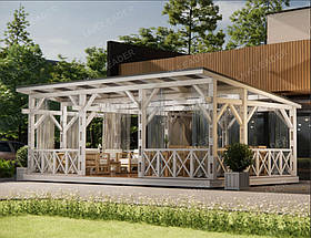 Веранда з дерева «LNK» для літнього кафе 7,9 х 4,3