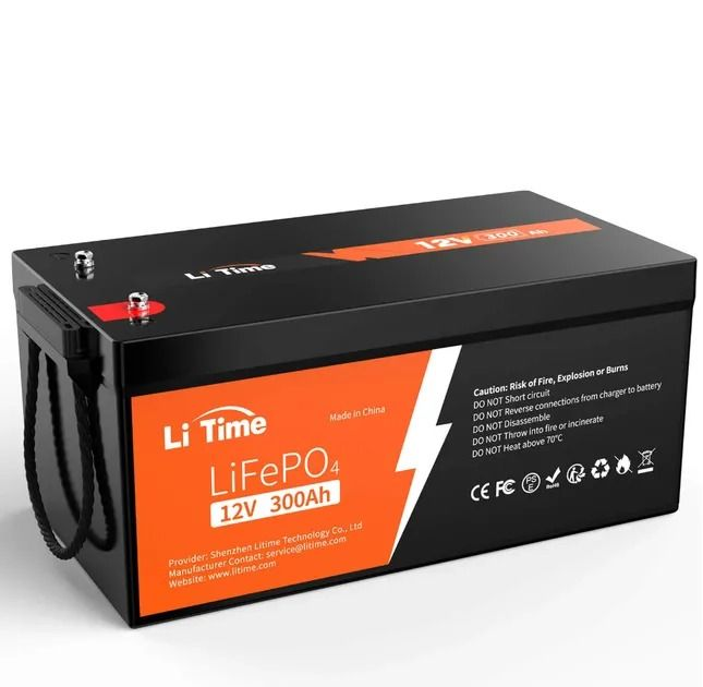 Акумулятор LiTime LiFePO4 12V300Ah, BMS 200A