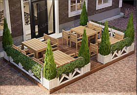 Літнє кафе «Тип 1» Подіум 4 х 6 м