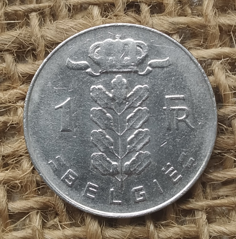 1 франк 1977 року. Бельгiя