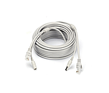 Комбінований патчкорд RJ-45 + DC, звита пара, довжина 30 м, сірий, для IP-камер і мережевого обладнання Q20, фото 3