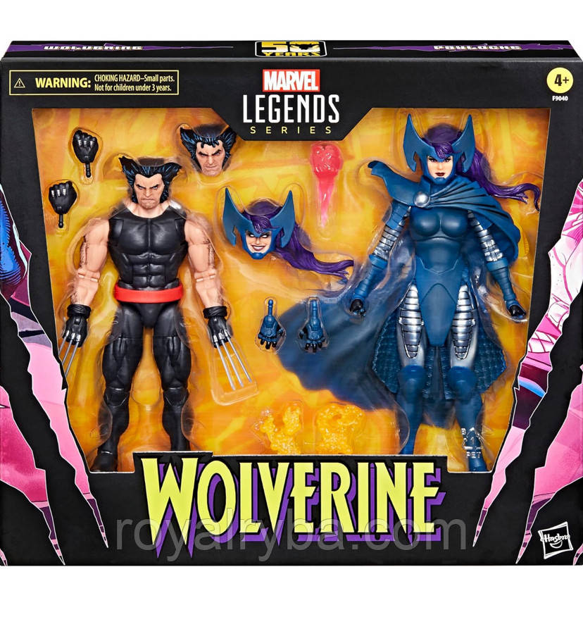 Wolverine and Psylocke.X-men.Marvel.Росомаха.Фігурка.