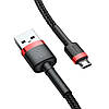 Кабель Baseus Cafule Cable USB For Micro 2.4A 1m Red+Black, фото 3
