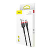 Кабель Baseus Cafule Cable USB For Micro 2.4A 1m Red+Black, фото 6