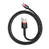 Кабель Baseus Cafule Cable USB For Micro 2.4A 1m Red+Black, фото 5