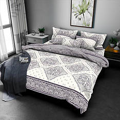 Комплект постільної білизни Бязь Голд Люкс 100% бавовна з якісним візерунком, розмір полуторний (BL1.5-395)