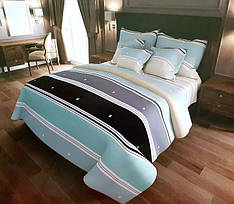 Полуторний комплект 150х220 Голд Люкс у мінімалістичному стилі з бязі високої якості (BL1.5-398)