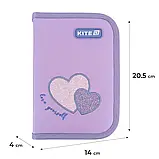 Пенал Kite 1відділеня 1відворот без наповнення Kite Sweetheart K25-621-1, фото 3