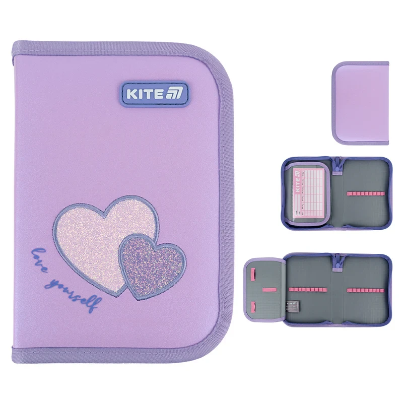 Пенал Kite 1відділеня 1відворот без наповнення Kite Sweetheart K25-621-1