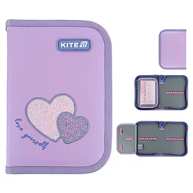 Пенал Kite 1відділеня 1відворот без наповнення Kite Sweetheart K25-621-1