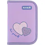Пенал Kite 1відділеня 1відворот без наповнення Kite Sweetheart K25-621-1, фото 6