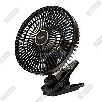 Авто вентилятор акумуляторний Elegant 101 555  AIRWIND MAXI 5V 9" LED USB