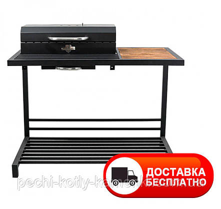 Мангал-барбекю на 12 шампурів BBQ desk Daddy Smoke 3 мм, фото 1