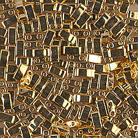 Бисер Miyuki Half Tila 191 24 Kt Gold Plated, 5 г
