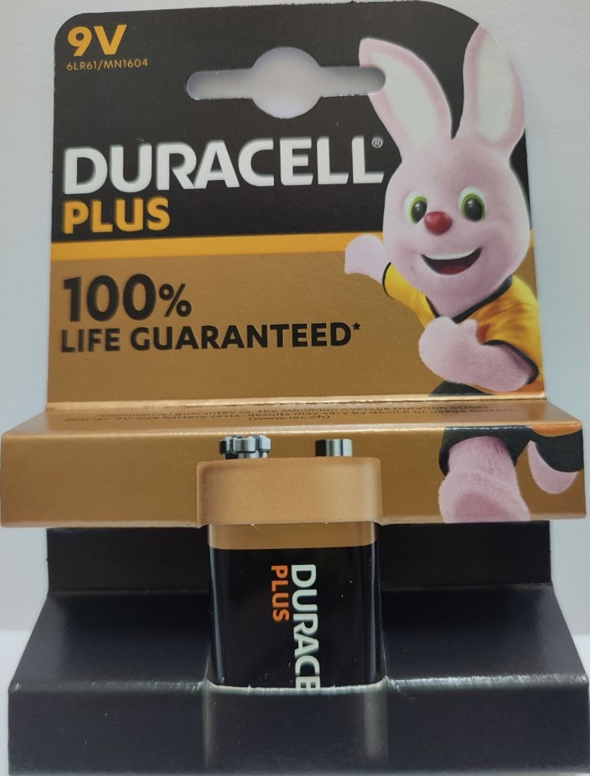 Батарейка Duracell 6LR61 крона MN1604 9V лужна Alkaline