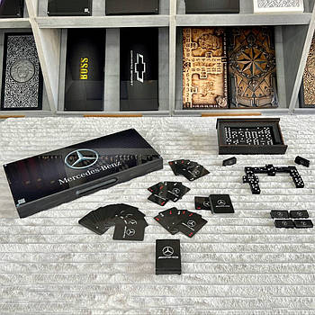 Набір настільних ігор Mercedes: нарди, доміно та карти – стильний подарунок для чоловіків, арт 707006